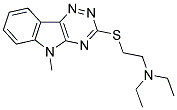 N,N-DIETHYL-N-{2-[(5-METHYL-5H-[1,2,4]TRIAZINO[5,6-B]INDOL-3-YL)THIO]ETHYL}AMINE 结构式