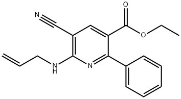 ETHYL 6-(ALLYLAMINO)-5-CYANO-2-PHENYLNICOTINATE 结构式