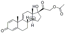 1,4,9(11)-PREGNATRIEN-17,21-DIOL-3,20-DIONE 21-ACETATE 结构式