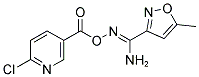 O3-[(6-CHLORO-3-PYRIDYL)CARBONYL]-5-METHYLISOXAZOLE-3-CARBOHYDROXIMAMIDE 结构式