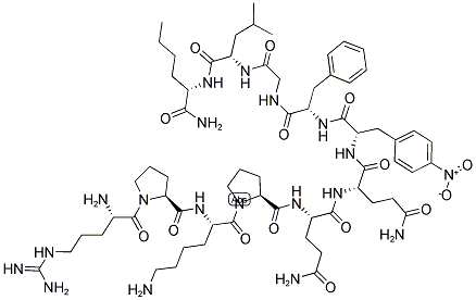 ARG-PRO-LYS-PRO-GLN-GLN-PHE: PNO2-PHE-GLY-LEU-NLE-NH2 [RPKPQQ-F: PNO2-FGL-NLE-NH2] 结构式