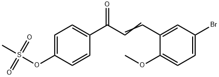 4-[3-(5-BROMO-2-METHOXYPHENYL)ACRYLOYL]PHENYL METHANESULFONATE 结构式