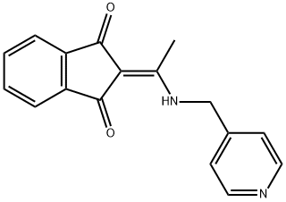 2-(((4-PYRIDYLMETHYL)AMINO)ETHYLIDENE)INDANE-1,3-DIONE 结构式