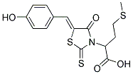 2-[(5Z)-5-(4-HYDROXYBENZYLIDENE)-4-OXO-2-THIOXO-1,3-THIAZOLIDIN-3-YL]-4-(METHYLTHIO)BUTANOIC ACID 结构式