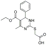 2-CARBOXYMETHYLSULFANYL-4-METHYL-6-PHENYL-1,6-DIHYDRO-PYRIMIDINE-5-CARBOXYLIC ACID ETHYL ESTER 结构式