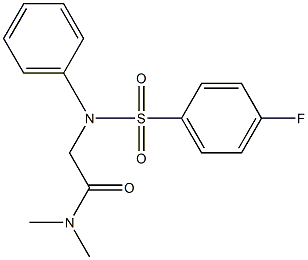 2-((4-氟代-N-苯基苯基)磺酰胺)-N,N-二甲基乙酰胺 结构式