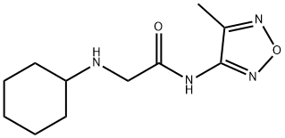 2-CYCLOHEXYLAMINO-N-(4-METHYL-FURAZAN-3-YL)-ACETAMIDE 结构式