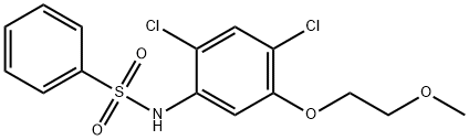 N-[2,4-DICHLORO-5-(2-METHOXYETHOXY)PHENYL]BENZENESULFONAMIDE 结构式