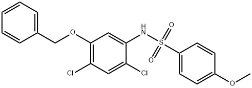 N-[5-(Benzyloxy)-2,4-dichlorophenyl]-4-methoxybenzenesulfonamide 结构式