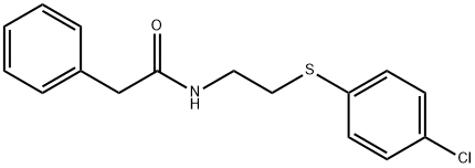 N-(2-[(4-CHLOROPHENYL)SULFANYL]ETHYL)-2-PHENYLACETAMIDE 结构式