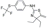 (4,4-DIETHYL-3-METHYLENE(2,5-THIAZOLINYL))(4-(TRIFLUOROMETHYLTHIO)PHENYL)AMINE 结构式