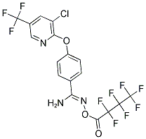 2-AMINO-1-AZA-2-(4-(3-CHLORO-5-(TRIFLUOROMETHYL)(2-PYRIDYLOXY))PHENYL)VINYL 2,2,3,3,4,4,4-HEPTAFLUOROBUTANOATE 结构式