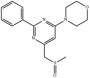 4-(6-[(METHYLSULFINYL)METHYL]-2-PHENYL-4-PYRIMIDINYL)MORPHOLINE 结构式