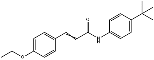 N-[4-(TERT-BUTYL)PHENYL]-3-(4-ETHOXYPHENYL)ACRYLAMIDE 结构式