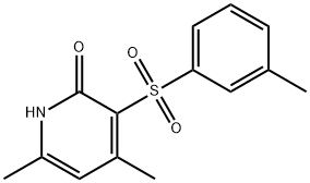 4,6-DIMETHYL-3-[(3-METHYLPHENYL)SULFONYL]-2(1H)-PYRIDINONE 结构式