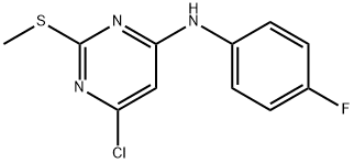 6-CHLORO-N-(4-FLUOROPHENYL)-2-(METHYLSULFANYL)-4-PYRIMIDINAMINE 结构式