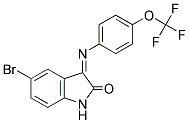 3-((4-(TRIFLUOROMETHOXY)PHENYL)IMINO)-5-BROMOINDOLIN-2-ONE 结构式