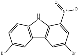 3,6-二溴-1-硝基咔唑 结构式