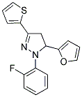 1-(2-FLUOROPHENYL)-5-(2-FURYL)-3-THIEN-2-YL-4,5-DIHYDRO-1H-PYRAZOLE 结构式