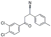 4-(3,4-二氯苯基)-4-氧代-2-(对甲苯基)丁腈 结构式