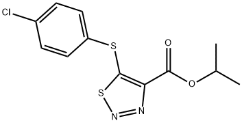 ISOPROPYL 5-[(4-CHLOROPHENYL)SULFANYL]-1,2,3-THIADIAZOLE-4-CARBOXYLATE 结构式