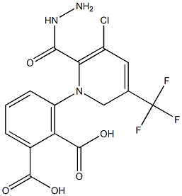 2-((2-[3-CHLORO-5-(TRIFLUOROMETHYL)-2-PYRIDINYL]HYDRAZINO)CARBONYL)BENZENECARBOXYLIC ACID 结构式