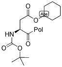 BOC-L-天冬氨酸-4-环己酯 1 键合 PAM 树脂 结构式