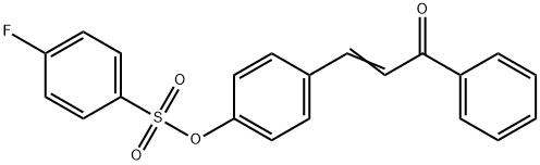 4-(3-OXO-3-PHENYL-1-PROPENYL)PHENYL 4-FLUOROBENZENESULFONATE 结构式