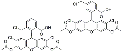 5-(AND-6)-CHLOROMETHYL-2',7'-DICHLORODIHYDROFLUORESCEIN DIACETATE 结构式