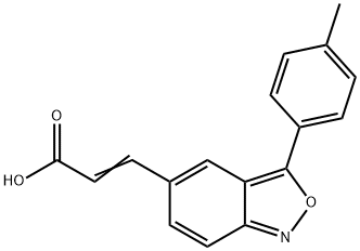 3-[3-(4-METHYLPHENYL)-2,1-BENZISOXAZOL-5-YL]-ACRYLIC ACID 结构式