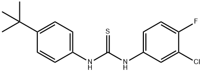 N-[4-(TERT-BUTYL)PHENYL]-N'-(3-CHLORO-4-FLUOROPHENYL)THIOUREA 结构式