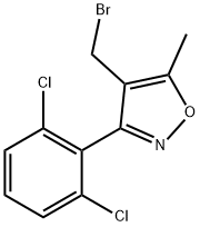 4-(BROMOMETHYL)-3-(2,6-DICHLOROPHENYL)-5-METHYLISOXAZOLE 结构式