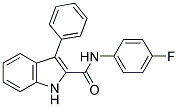 N-(4-FLUOROPHENYL)-3-PHENYL-1H-INDOLE-2-CARBOXAMIDE 结构式