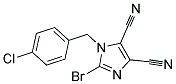 2-Bromo-1-(4-chlorobenzyl)-1H-imidazole-4,5-dicarbonitrile 结构式