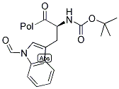 NΑ-BOC-N(IN)-甲酰-L-色氨酸键合 PAM 树脂 结构式
