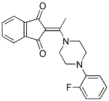 2-((4-(2-FLUOROPHENYL)PIPERAZINYL)ETHYLIDENE)INDANE-1,3-DIONE 结构式