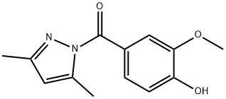 (3,5-DIMETHYL-1H-PYRAZOL-1-YL)(4-HYDROXY-3-METHOXYPHENYL)METHANONE 结构式