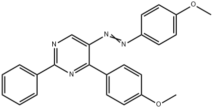 4-(4-METHOXYPHENYL)-5-[2-(4-METHOXYPHENYL)DIAZENYL]-2-PHENYLPYRIMIDINE 结构式