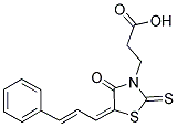 3-[4-OXO-5-(3-PHENYL-ALLYLIDENE)-2-THIOXO-THIAZOLIDIN-3-YL]-PROPIONIC ACID 结构式