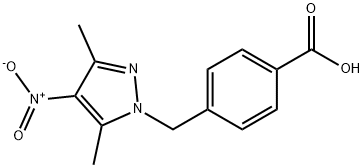 4-[(3,5-二甲基-4-硝基-1H-吡唑-1-基)甲基]苯甲酸 结构式