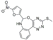 3-(METHYLTHIO)-6-(5-NITRO-2-FURYL)-6,7-DIHYDRO[1,2,4]TRIAZINO[5,6-D][3,1]BENZOXAZEPINE 结构式
