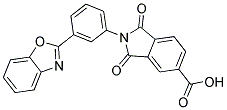 2-(3-BENZOOXAZOL-2-YL-PHENYL)-1,3-DIOXO-2,3-DIHYDRO-1H-ISOINDOLE-5-CARBOXYLIC ACID 结构式