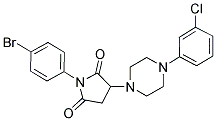 1-(4-BROMOPHENYL)-3-[4-(3-CHLOROPHENYL)PIPERAZINO]DIHYDRO-1H-PYRROLE-2,5-DIONE 结构式