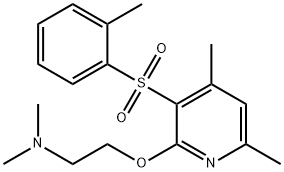 2-((4,6-DIMETHYL-3-[(2-METHYLPHENYL)SULFONYL]-2-PYRIDINYL)OXY)-N,N-DIMETHYL-1-ETHANAMINE 结构式