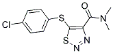 5-[(4-Chlorophenyl)sulfanyl]-N,N-dimethyl-1,2,3-thiadiazole-4-carboxamide 结构式