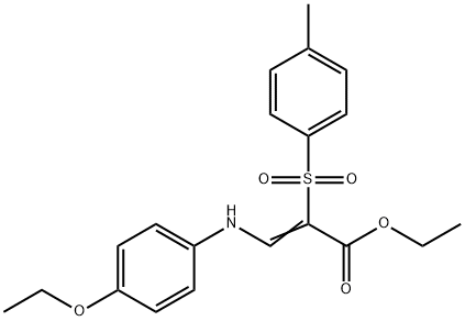 ETHYL 3-((4-ETHOXYPHENYL)AMINO)-2-((4-METHYLPHENYL)SULFONYL)PROP-2-ENOATE 结构式