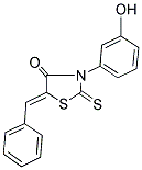 (5Z)-5-BENZYLIDENE-3-(3-HYDROXYPHENYL)-2-THIOXO-1,3-THIAZOLIDIN-4-ONE 结构式