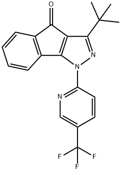 3-(TERT-BUTYL)-1-(5-(TRIFLUOROMETHYL)(2-PYRIDYL))INDENO[2,3-D]PYRAZOL-4-ONE 结构式