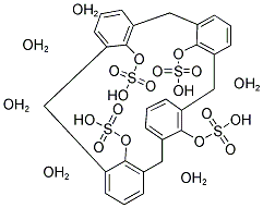 4-SULFONIC CALIX(4)ARENE, HEXAHYDRATE 结构式