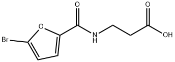 3-[(5-BROMO-FURAN-2-CARBONYL)-AMINO]-PROPIONIC ACID 结构式